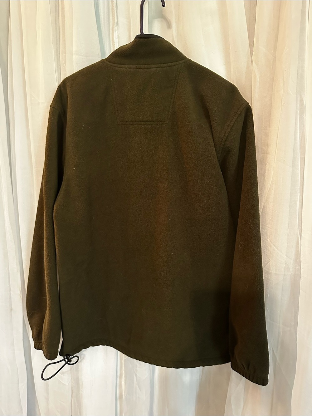 Izod Dark Olive Green Fleece Half Zip Pullover Outerwear - Picture 9 of 10